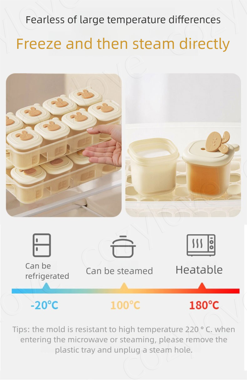 Portable Baby Food Freezer Tra - Baby Food Jars With Lids recension och pris